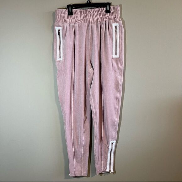 FP Movement by Free People Pants - FP Movement Women’s Pink Velvet Velour Joggers Medium